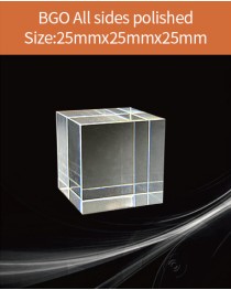 BGO Scintillator, BGO Scintillation Crystal, Bismuth Germanate Scintillation Crystal, 25x25x25mm