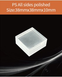Plastic scintillator material, equivalent Eljen EJ 200 or Saint gobain BC 408  scintillator,  38x38x10mm