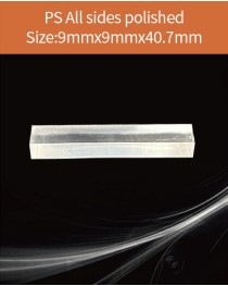 Plastic scintillator material, equivalent Eljen EJ 200 or Saint gobain BC 408  scintillator,  9x9x40.7mm