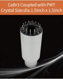 CeBr3 scintillation Detector, CeBr3 scintillator crystal with photomultiplier,  ECB-D38H38/2T01