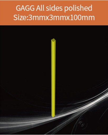 GAGG Ce scintillation crystal, GAGG Ce crystal, GAGG scintillator, Ce:Gd3Al2Ga3O12 crystal, 3x3x100mm