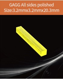 GAGG Ce scintillation crystal, GAGG Ce crystal, GAGG scintillator, Ce:Gd3Al2Ga3O12 crystal, 3.2x3.2x20.3mm