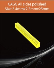 GAGG Ce scintillation crystal, GAGG Ce crystal, GAGG scintillator, Ce:Gd3Al2Ga3O12 crystal, 3.4x2.3x25mm