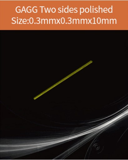 GAGG Ce scintillation crystal, GAGG Ce crystal, GAGG scintillator, Ce:Gd3Al2Ga3O12 crystal, 0.3x0.3x10mm