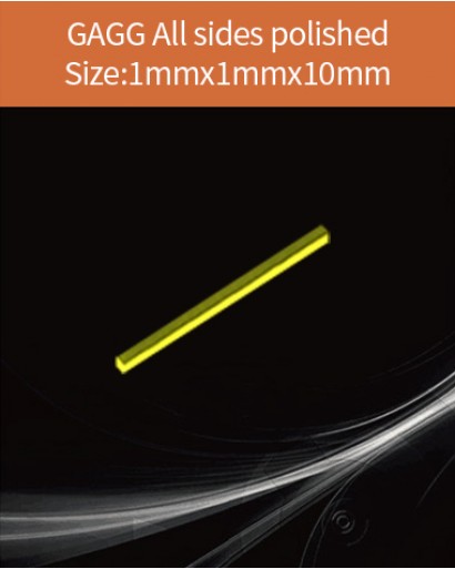 GAGG Ce scintillation crystal, GAGG Ce crystal, GAGG scintillator, Ce:Gd3Al2Ga3O12 crystal, 1x1x10mm