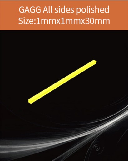 GAGG Ce scintillation crystal, GAGG Ce crystal, GAGG scintillator, Ce:Gd3Al2Ga3O12 crystal, 1x1x30mm