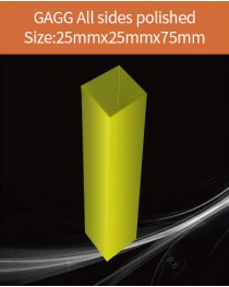 GAGG Ce scintillation crystal, GAGG Ce crystal, GAGG scintillator, Ce:Gd3Al2Ga3O12 crystal, 25x25x75mm