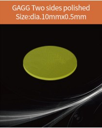 GAGG Ce scintillation crystal, GAGG Ce crystal, GAGG scintillator, Ce:Gd3Al2Ga3O12 crystal, dia.10x0.5mm