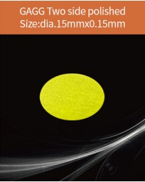 GAGG Ce scintillation crystal, GAGG Ce crystal, GAGG scintillator, Ce:Gd3Al2Ga3O12 crystal, dia.15x0.15mm