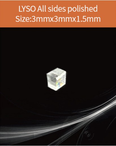 LYSO Ce scintilltion crystal, Cerium doped Lutetium Yttrium Silicate scintillation crystal, LYSO Ce scintillator crystal, 3x3x1.5mm