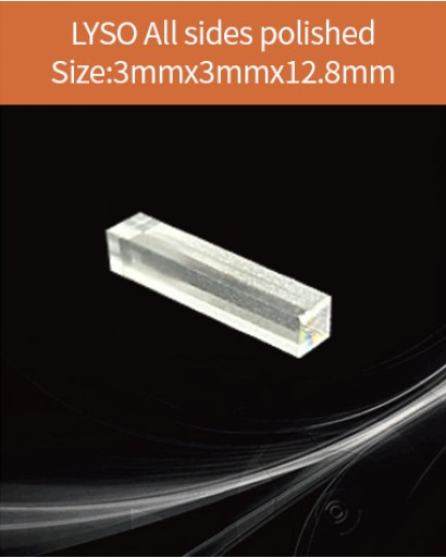 LYSO Ce scintilltion crystal, Cerium doped Lutetium Yttrium Silicate scintillation crystal, LYSO Ce scintillator crystal, 3x3x12.8mm