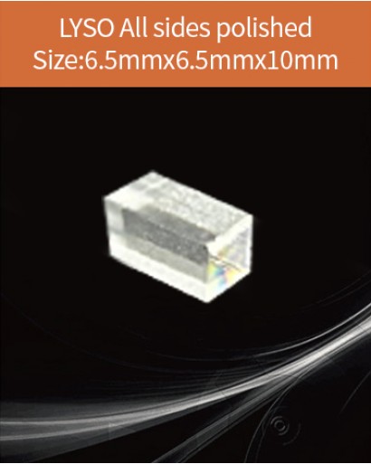 LYSO Ce scintilltion crystal, Cerium doped Lutetium Yttrium Silicate scintillation crystal, LYSO Ce scintillator crystal, 6.5x6.5x10mm