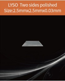 LYSO Ce scintilltion crystal, Cerium doped Lutetium Yttrium Silicate scintillation crystal, LYSO Ce scintillator crystal, 2.5x2.5x0.03mm