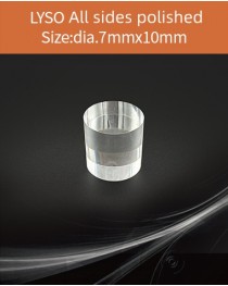 LYSO Ce scintilltion crystal, Cerium doped Lutetium Yttrium Silicate scintillation crystal, LYSO Ce scintillator crystal, diameter 7x10mm