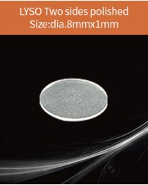 LYSO Ce scintilltion crystal, Cerium doped Lutetium Yttrium Silicate scintillation crystal, LYSO Ce scintillator crystal, diameter 8x1mm