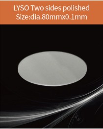 LYSO Ce scintilltion crystal, Cerium doped Lutetium Yttrium Silicate scintillation crystal, LYSO Ce scintillator crystal, diameter 80x0.1mm