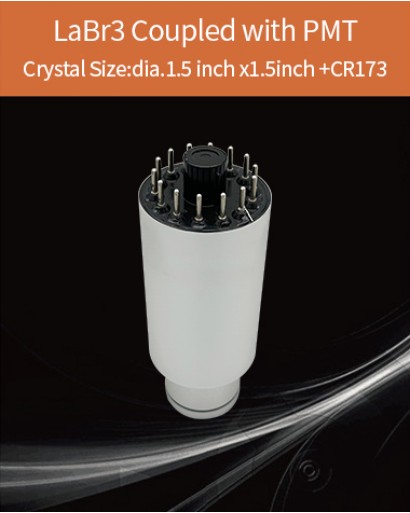 LaBr3 scintillation Detector, LaBr3 scintillator crystal with photomultiplier,  ELBC-D38H38/2T01