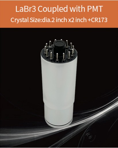 LaBr3 scintillation Detector, LaBr3 scintillator crystal with photomultiplier,  ELBC-D50H50/2T01