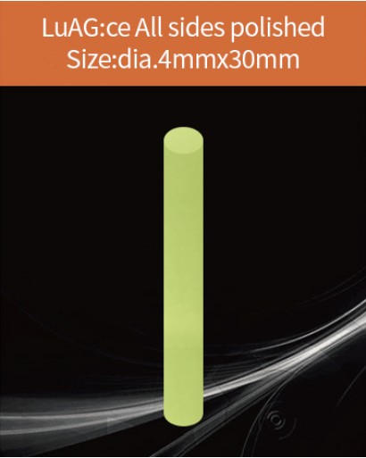 LuAG(Ce) crystal,Cerium doped Lutetium Acid Garnet scintillator,LuAG(Ce) Cerium doped Lutetium Acid Garnet scintillation crystal material,diameter 4x30mm