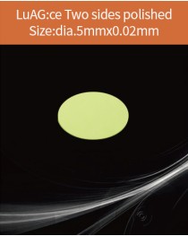 LuAG(Ce) crystal,Cerium doped Lutetium Acid Garnet scintillator,LuAG(Ce) Cerium doped Lutetium Acid Garnet scintillation crystal material,diameter 5x0.02mm