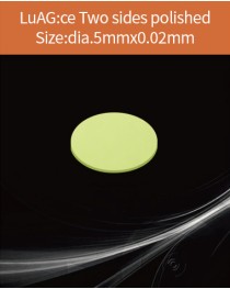 LuAG(Ce) crystal,Cerium doped Lutetium Acid Garnet scintillator,LuAG(Ce) Cerium doped Lutetium Acid Garnet scintillation crystal material,diameter 5x0.18mm
