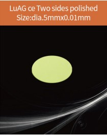 LuAG(Ce) crystal,Cerium doped Lutetium Acid Garnet scintillator,LuAG(Ce) Cerium doped Lutetium Acid Garnet scintillation crystal material,diameter dia.5x0.01mm