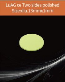 LuAG(Ce) crystal,Cerium doped Lutetium Acid Garnet scintillator,LuAG(Ce) Cerium doped Lutetium Acid Garnet scintillation crystal material,diameter 13x1mm