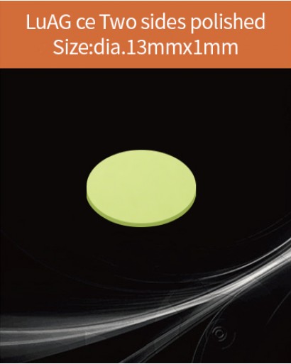 LuAG(Ce) crystal,Cerium doped Lutetium Acid Garnet scintillator,LuAG(Ce) Cerium doped Lutetium Acid Garnet scintillation crystal material,diameter 13x1mm