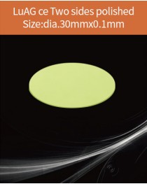LuAG(Ce) crystal,Cerium doped Lutetium Acid Garnet scintillator,LuAG(Ce) Cerium doped Lutetium Acid Garnet scintillation crystal material,diameter 30x0.1mm