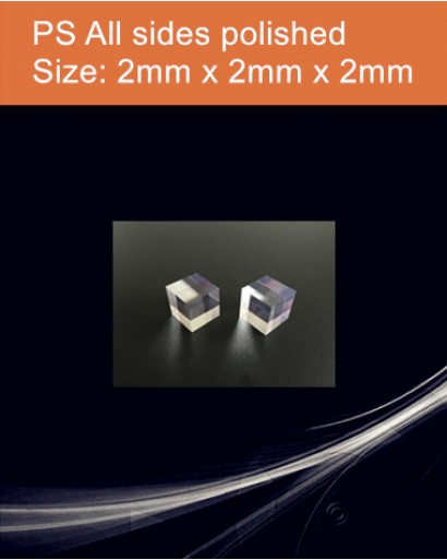 Plastic scintillator material, equivalent Eljen EJ 200 or Saint gobain BC 408  scintillator, 2x2x2mm 