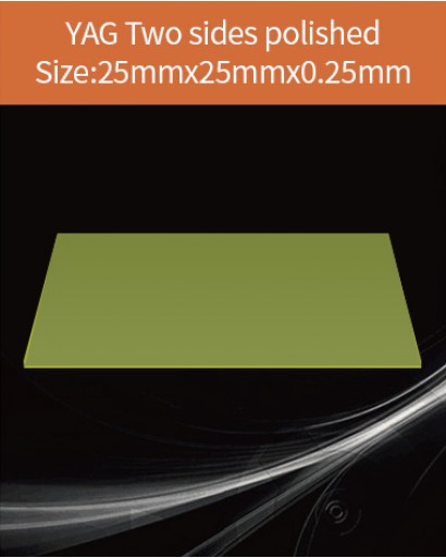 YAG Ce scintillator, YAG Ce crystal, Ce doped YAG scintillator, Scintillation YAG Ce, YAG Ce 25x25x0.25mm both sides polished