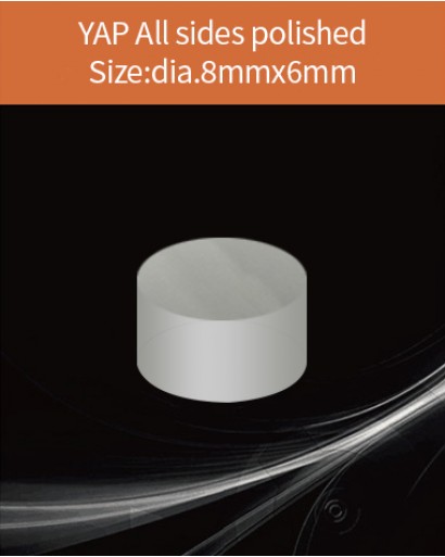 YAP Ce scintillator, YAP Ce crystal, Ce doped YAP scintillation crystal, Scintillation YAP Ce, YAP:Ce  diameter 8x6mm