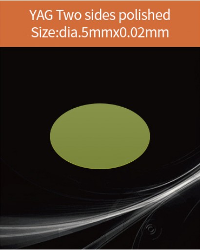 YAG Ce scintillator, YAG Ce crystal, Ce doped YAG scintillator, Scintillation YAG Ce, YAG Ce diameter 5x0.02mm both sides polished